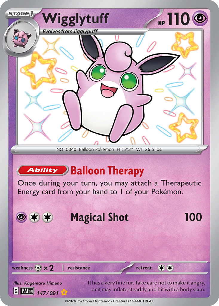 147/91 [SV4PT5] Wigglytuff - Shiny Rare