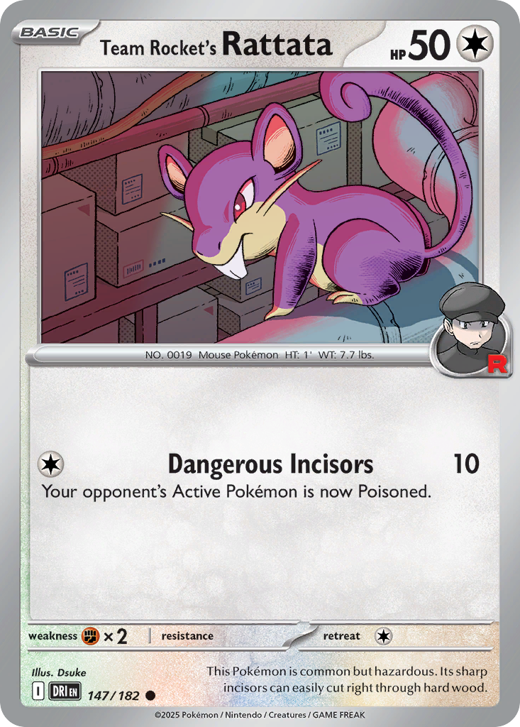 147/182 [DRI] Team Rocket's Rattata - Common