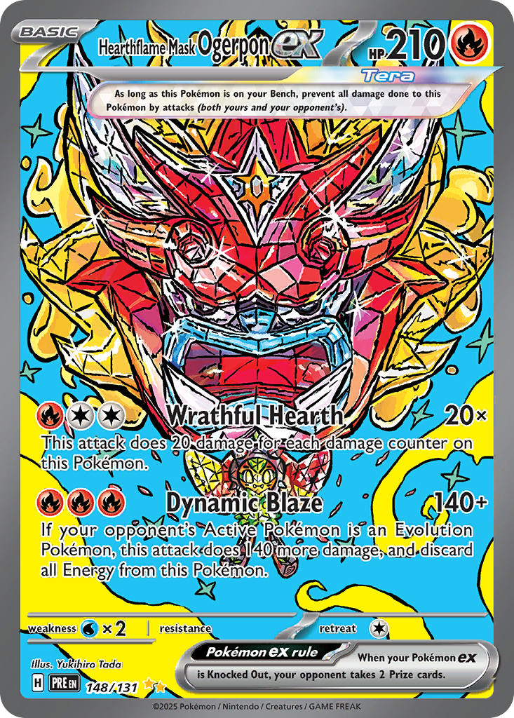 148/131 [PRE] Hearthflame Mask Ogerpon ex - Special Illustration Rare