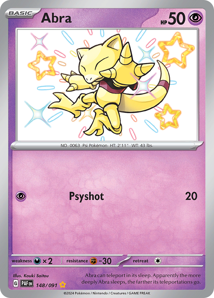 148/91 [SV4PT5] Abra - Shiny Rare