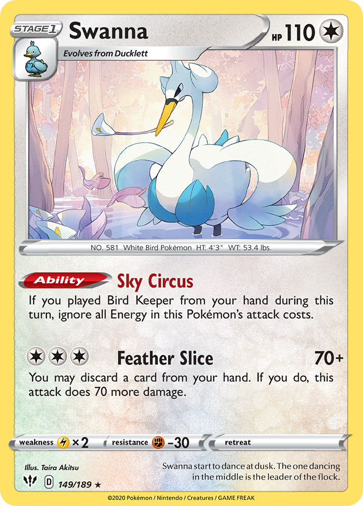 149/189 [DAA] Swanna - Rare