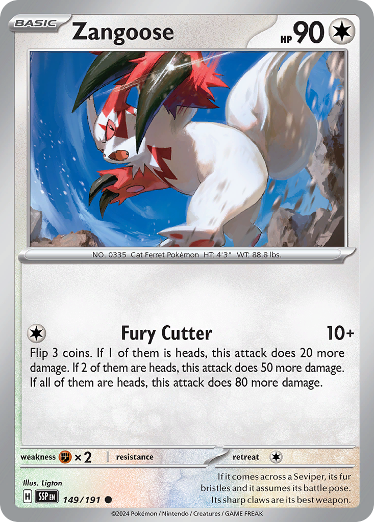 149/191 [SSP] Zangoose - Common