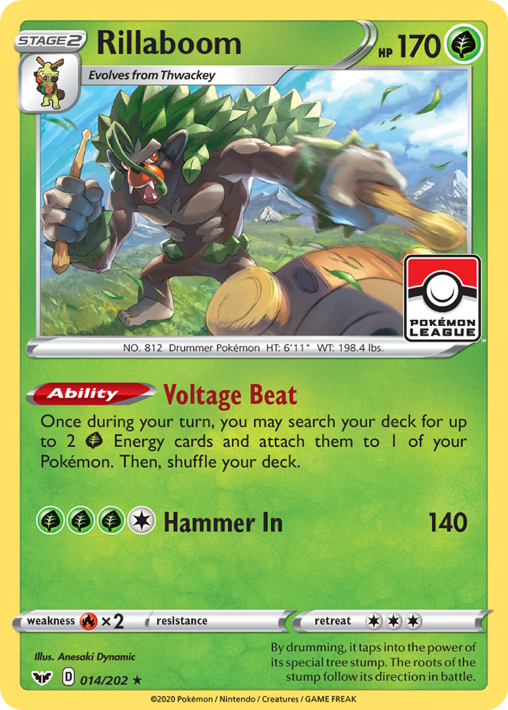 14/202 [SSH] Rillaboom - Rare Holo