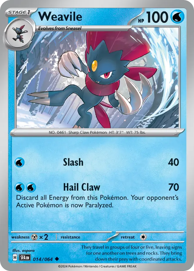 14/64 [SFA] Weavile - Uncommon
