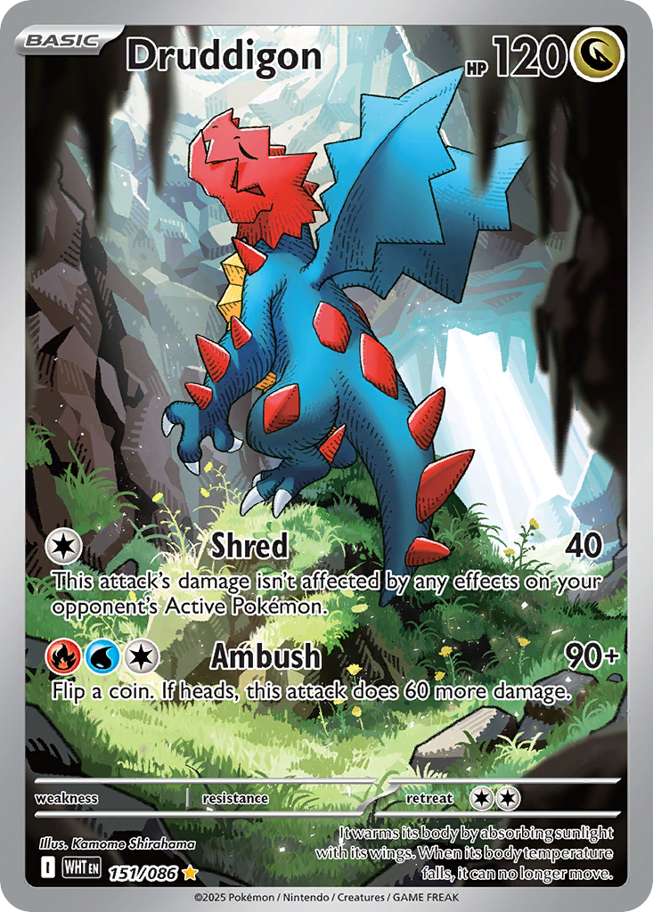 151/86 [WHT] Druddigon - Illustration Rare