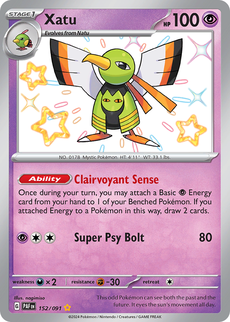 152/91 [SV4PT5] Xatu - Shiny Rare