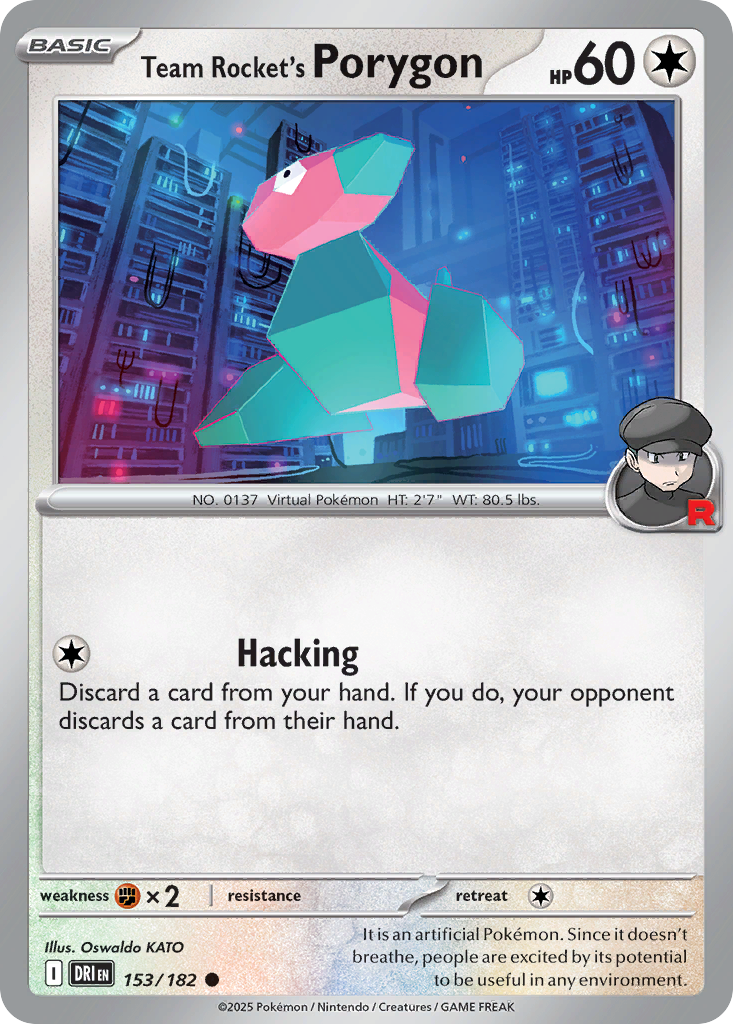 153/182 [DRI] Team Rocket's Porygon - Common
