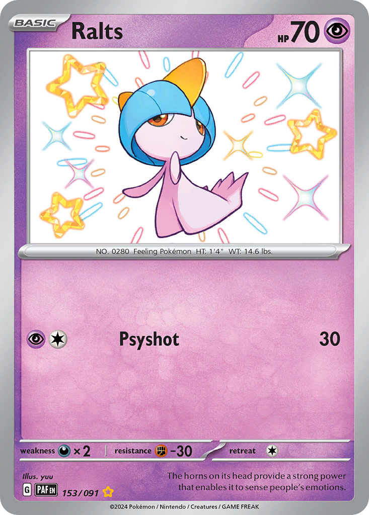 153/91 [SV4PT5] Ralts - Shiny Rare