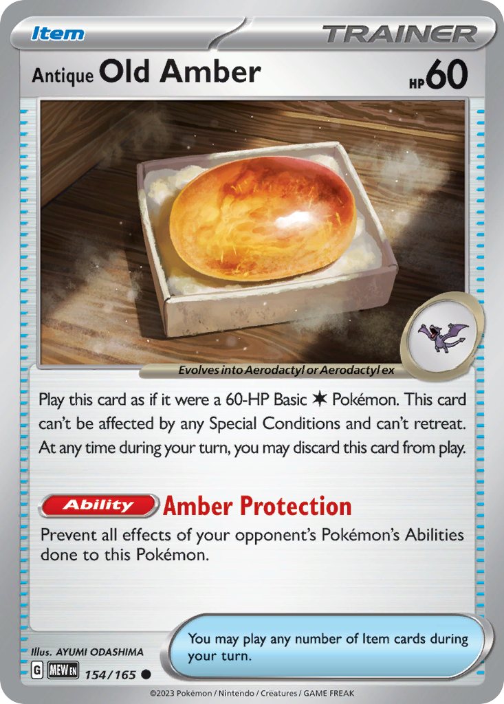 154/165 [SV3PT5] Antique Old Amber - Common