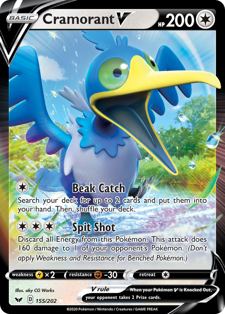 155/202 [SSH] Cramorant V - Rare Holo V