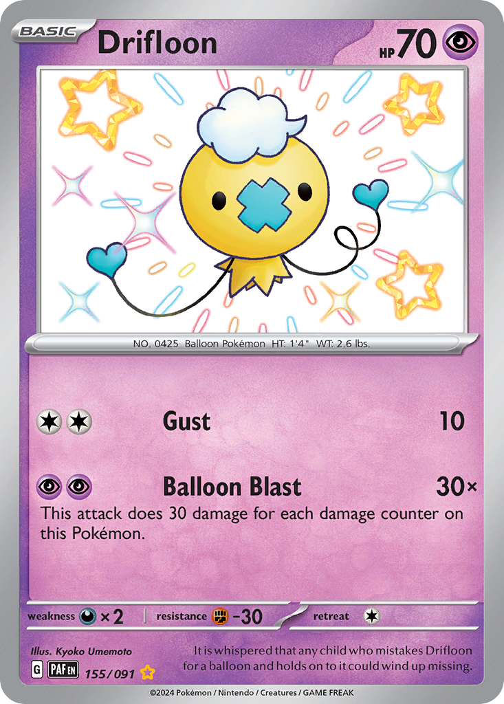 155/91 [SV4PT5] Drifloon - Shiny Rare