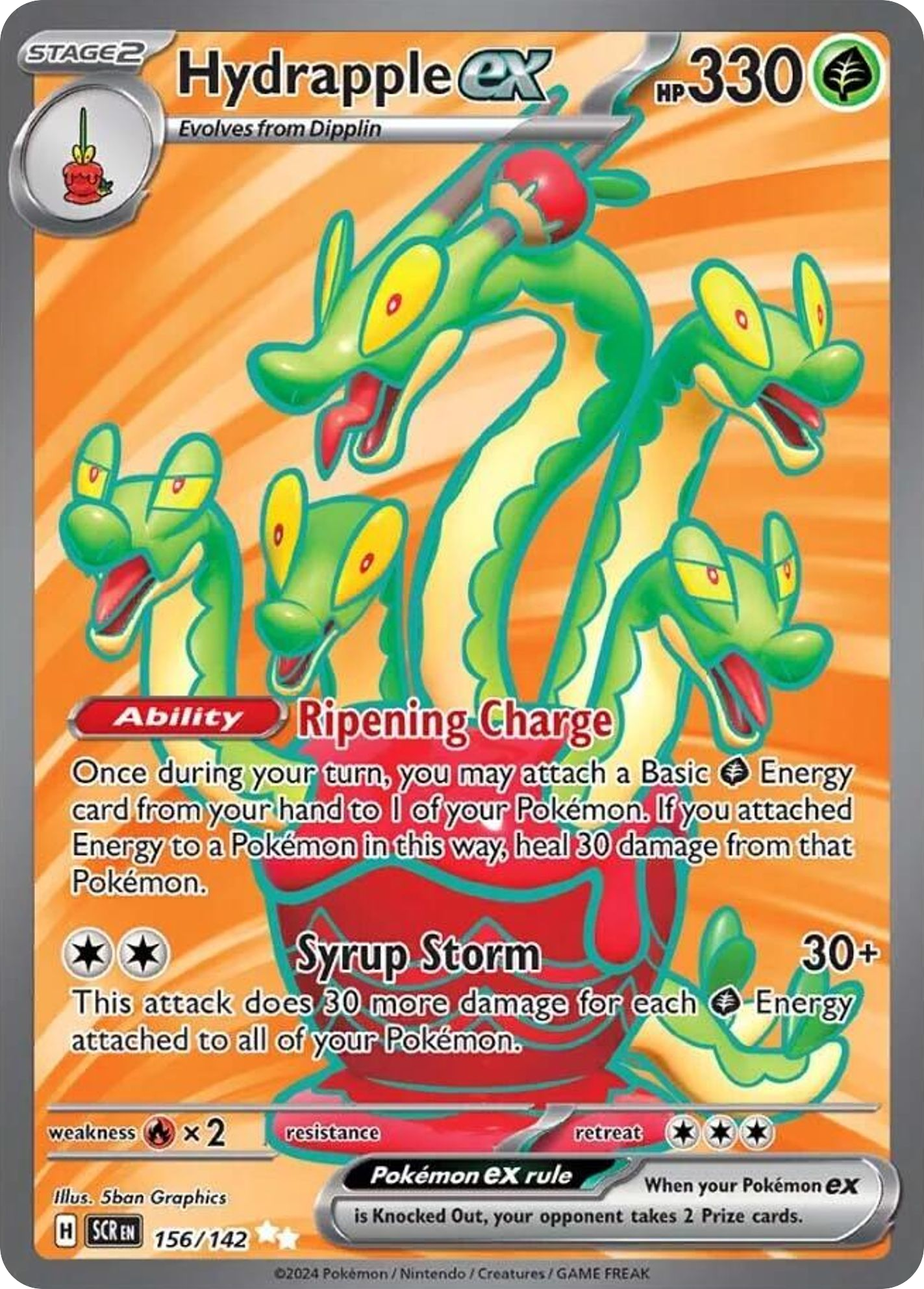 156/142 [SCR] Hydrapple ex - Ultra Rare