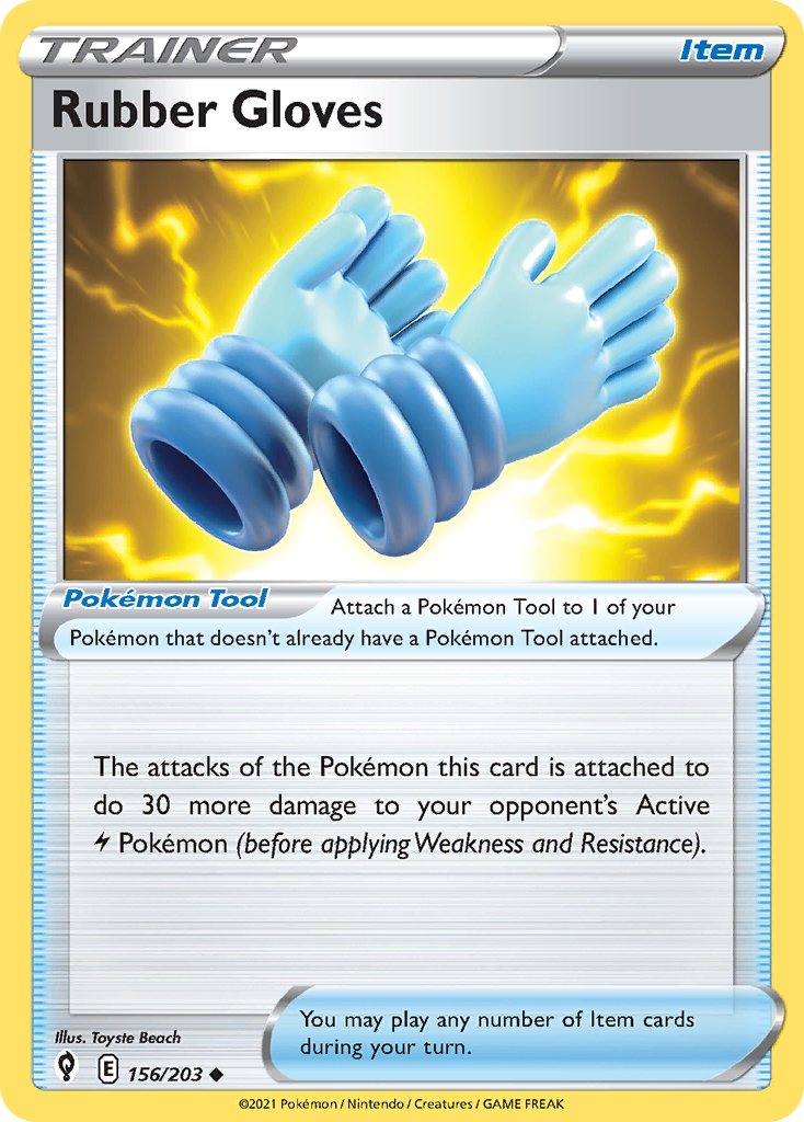 156/203 [EVS] Rubber Gloves - Uncommon