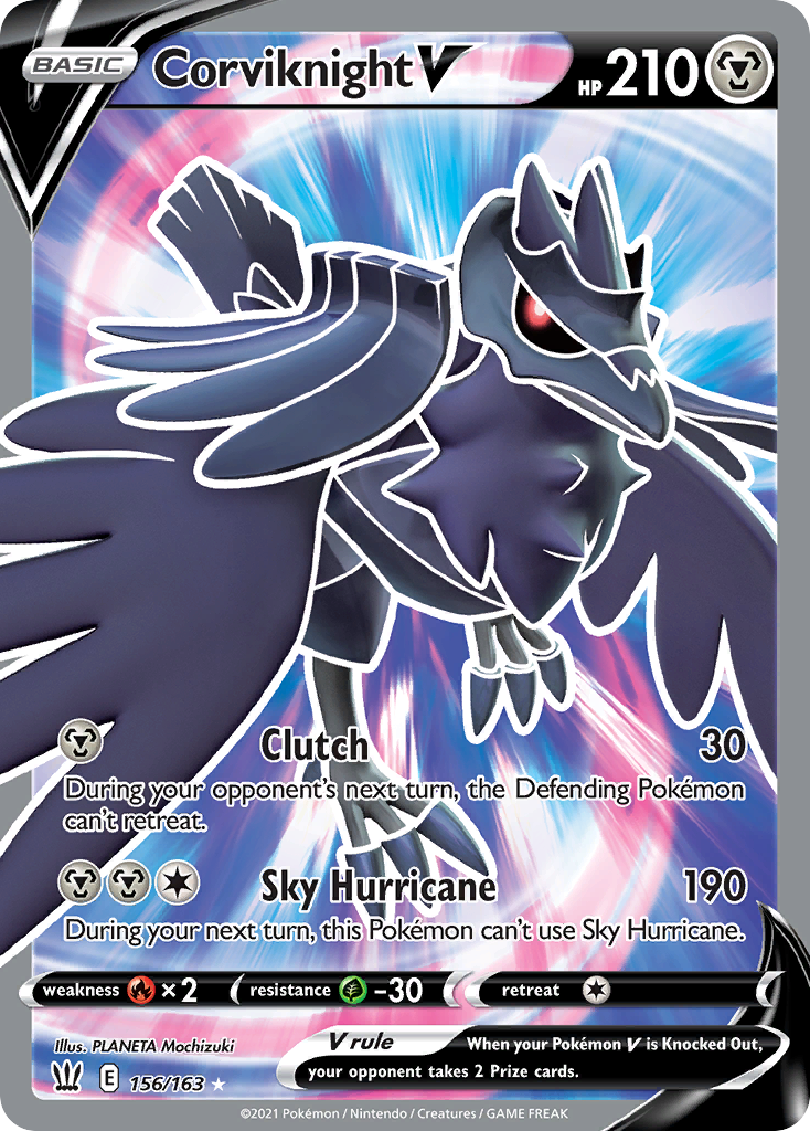 156/163 [BST] Corviknight V - Rare Ultra