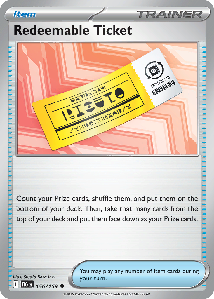 156/159 [JTG] Redeemable Ticket - Uncommon