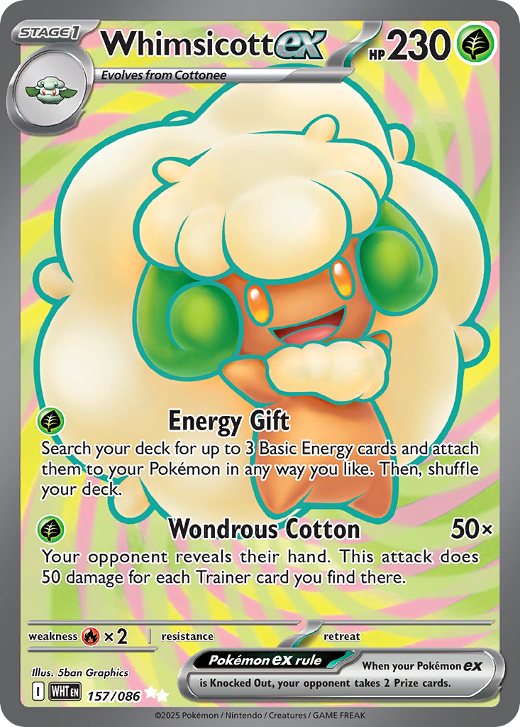 157/86 [WHT] Whimsicott ex - Ultra Rare