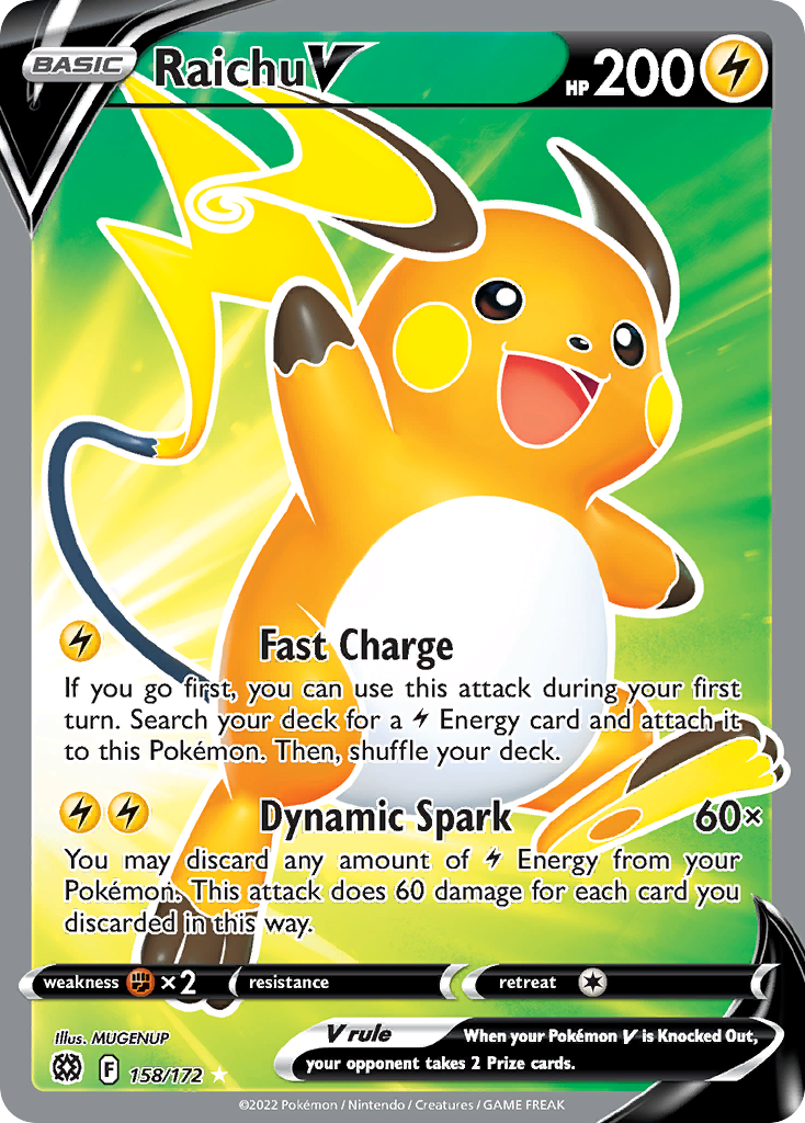 158/172 [BRS] Raichu V - Rare Ultra