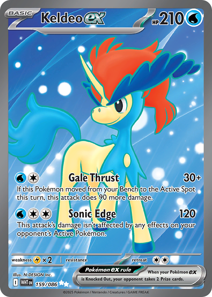 159/86 [WHT] Keldeo ex - Ultra Rare
