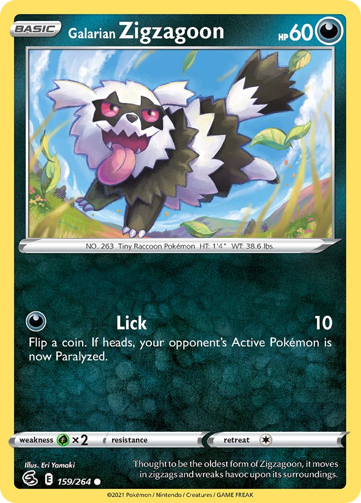 159/264 [FST] Galarian Zigzagoon - Common