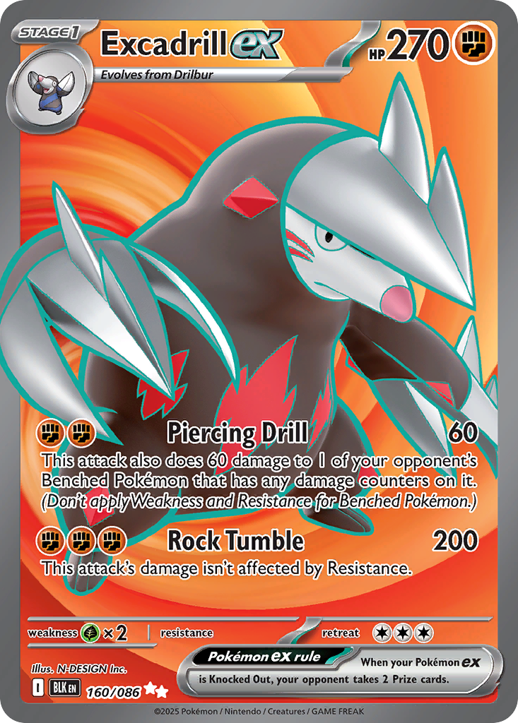 160/86 [BLK] Excadrill ex - Ultra Rare