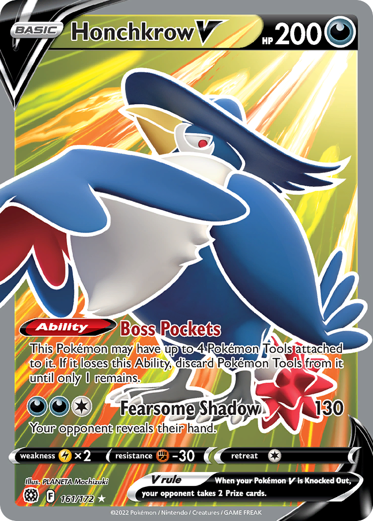 161/172 [BRS] Honchkrow V - Rare Ultra