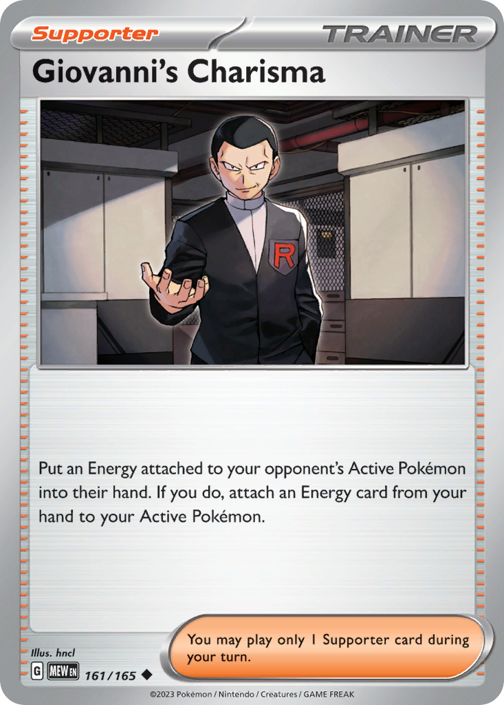 161/165 [SV3PT5] Giovanni's Charisma - Uncommon