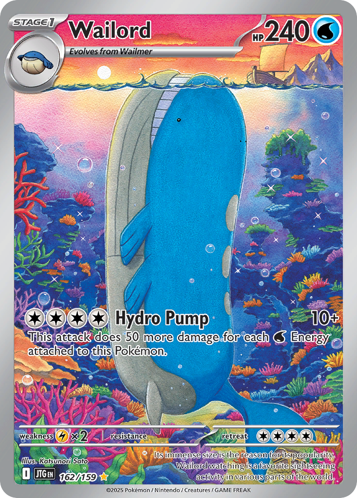 162/159 [JTG] Wailord - Illustration Rare