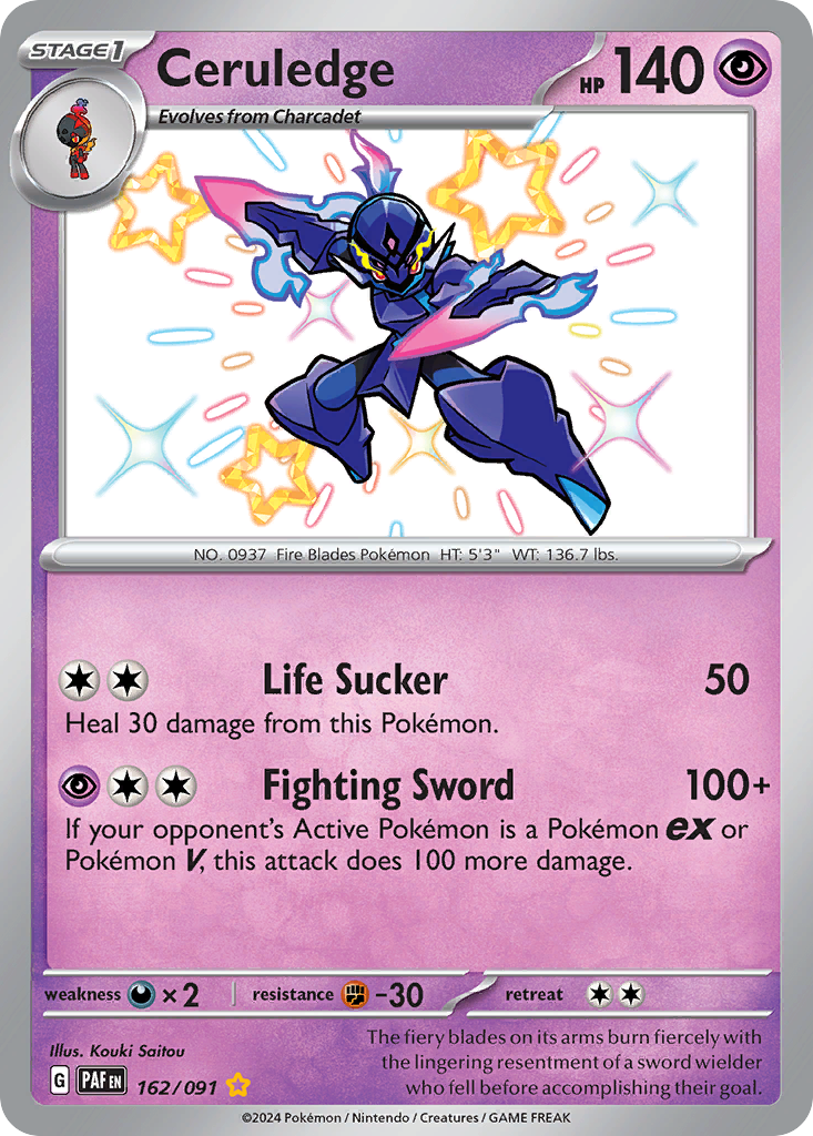 162/91 [SV4PT5] Ceruledge - Shiny Rare