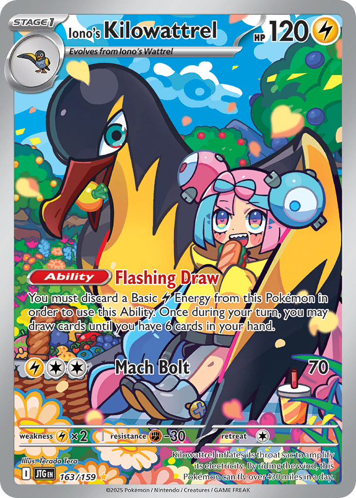 163/159 [JTG] Iono's Kilowattrel - Illustration Rare
