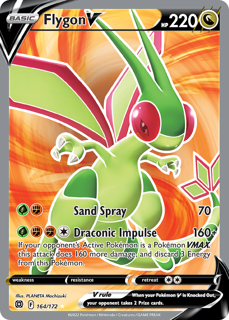 164/172 [BRS] Flygon V - Rare Ultra