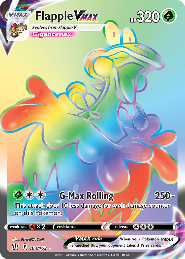 164/163 [BST] Flapple VMAX - Rare Rainbow