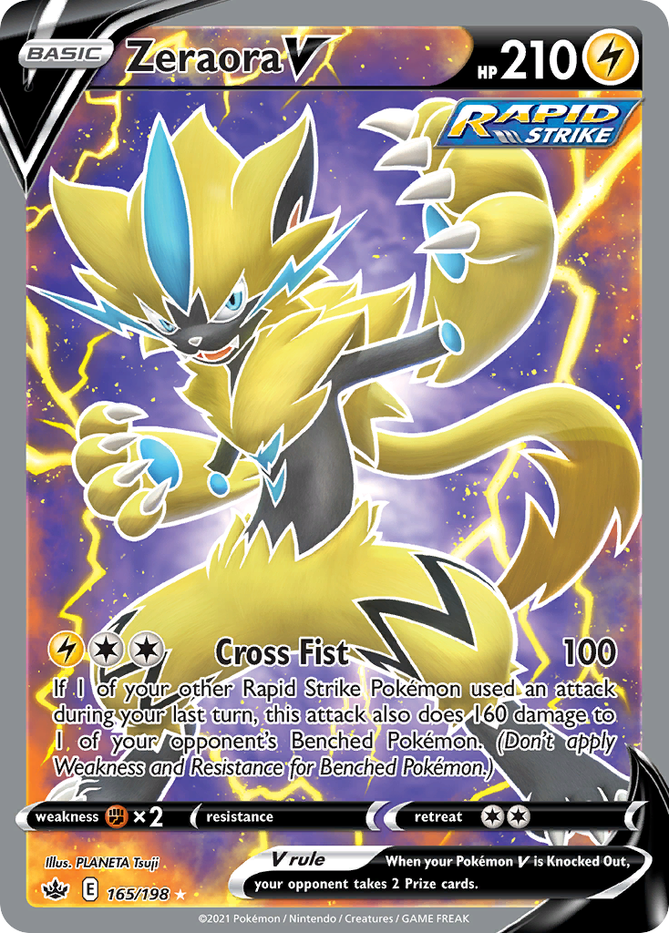 165/198 [CRE] Zeraora V - Rare Ultra