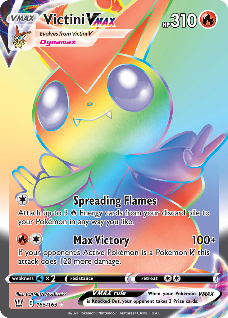 165/163 [BST] Victini VMAX - Rare Rainbow