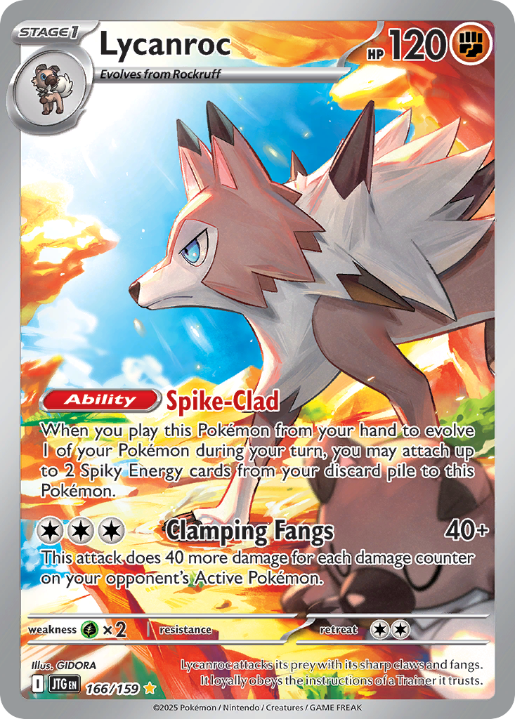 166/159 [JTG] Lycanroc - Illustration Rare