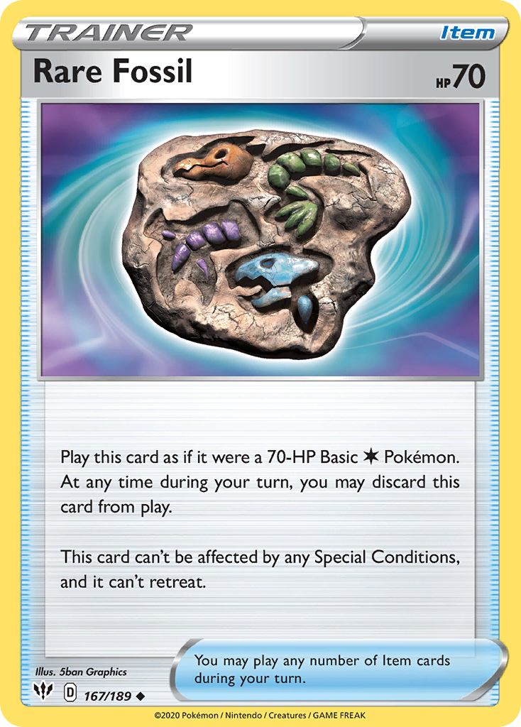 167/189 [DAA] Rare Fossil - Uncommon