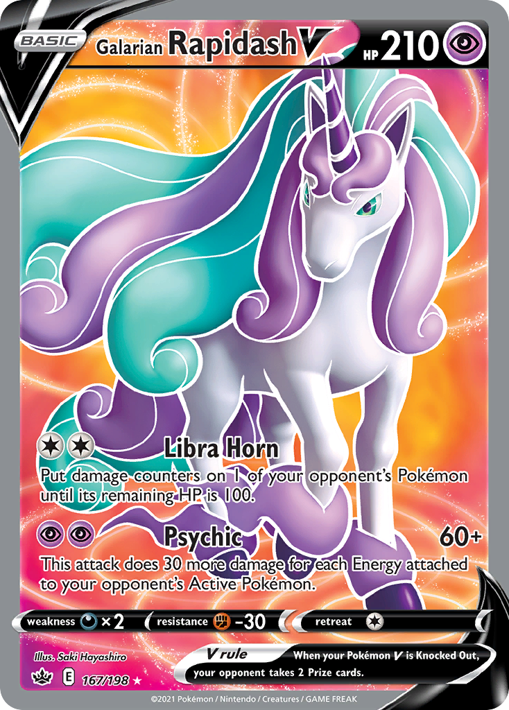 167/198 [CRE] Galarian Rapidash V - Rare Ultra