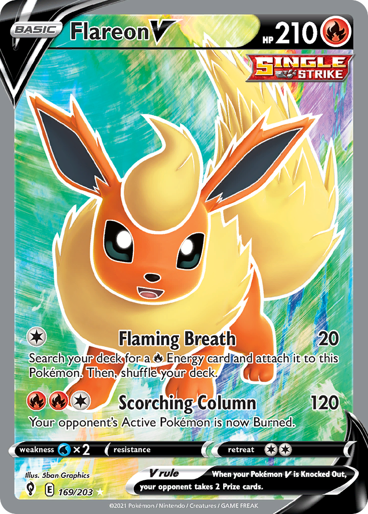 169/203 [EVS] Flareon V - Rare Ultra