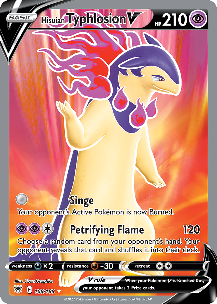 169/189 [ASR] Hisuian Typhlosion V - Rare Ultra