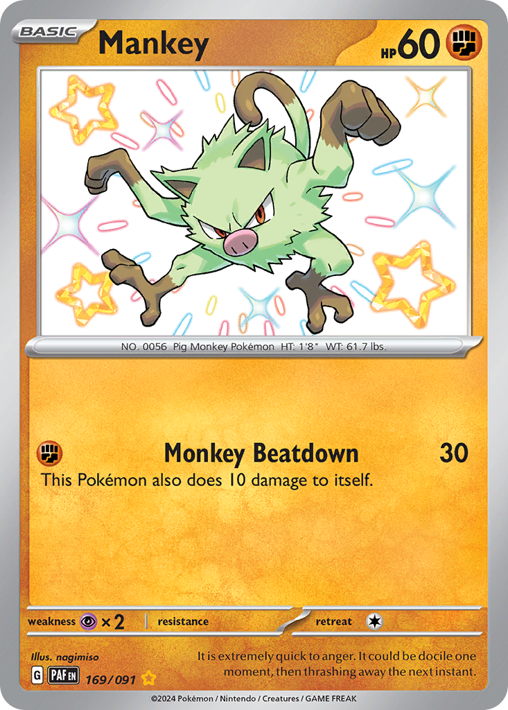 169/91 [SV4PT5] Mankey - Shiny Rare