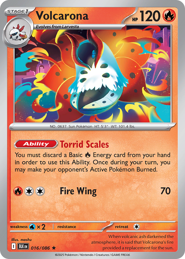 16/86 [BLK] Volcarona - Rare