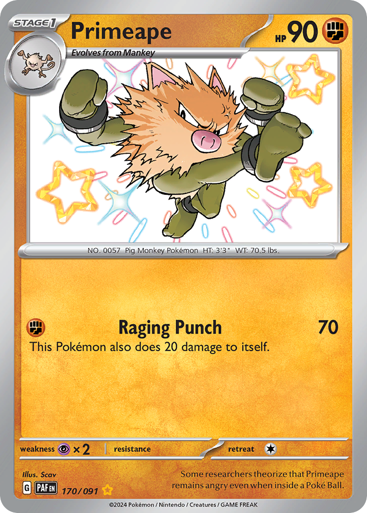 170/91 [SV4PT5] Primeape - Shiny Rare