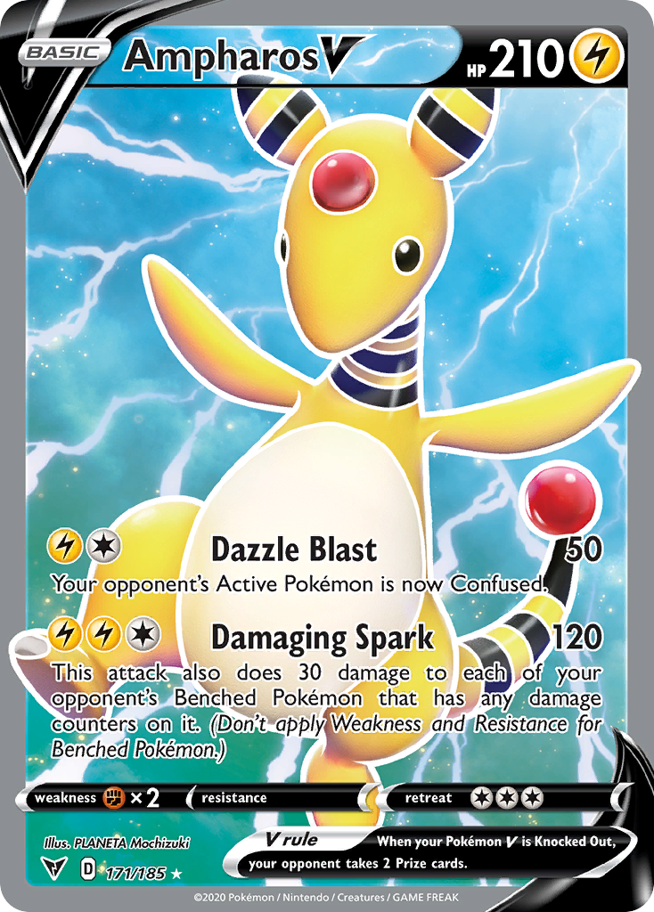 171/185 [VIV] Ampharos V - Rare Ultra