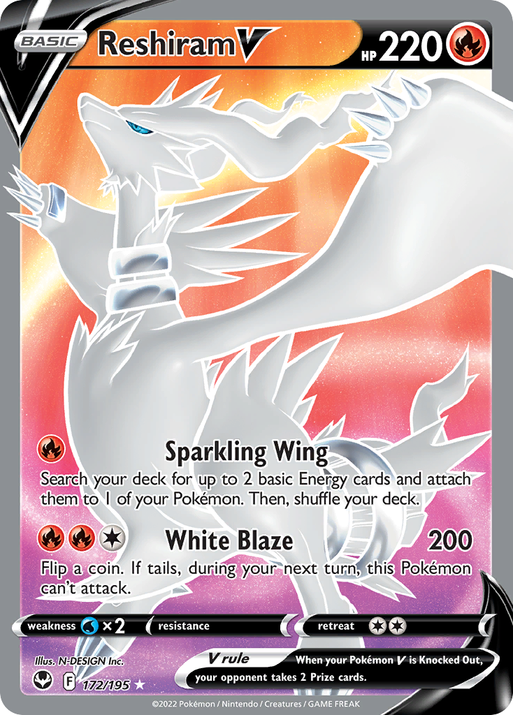 172/195 [SIT] Reshiram V - Rare Ultra