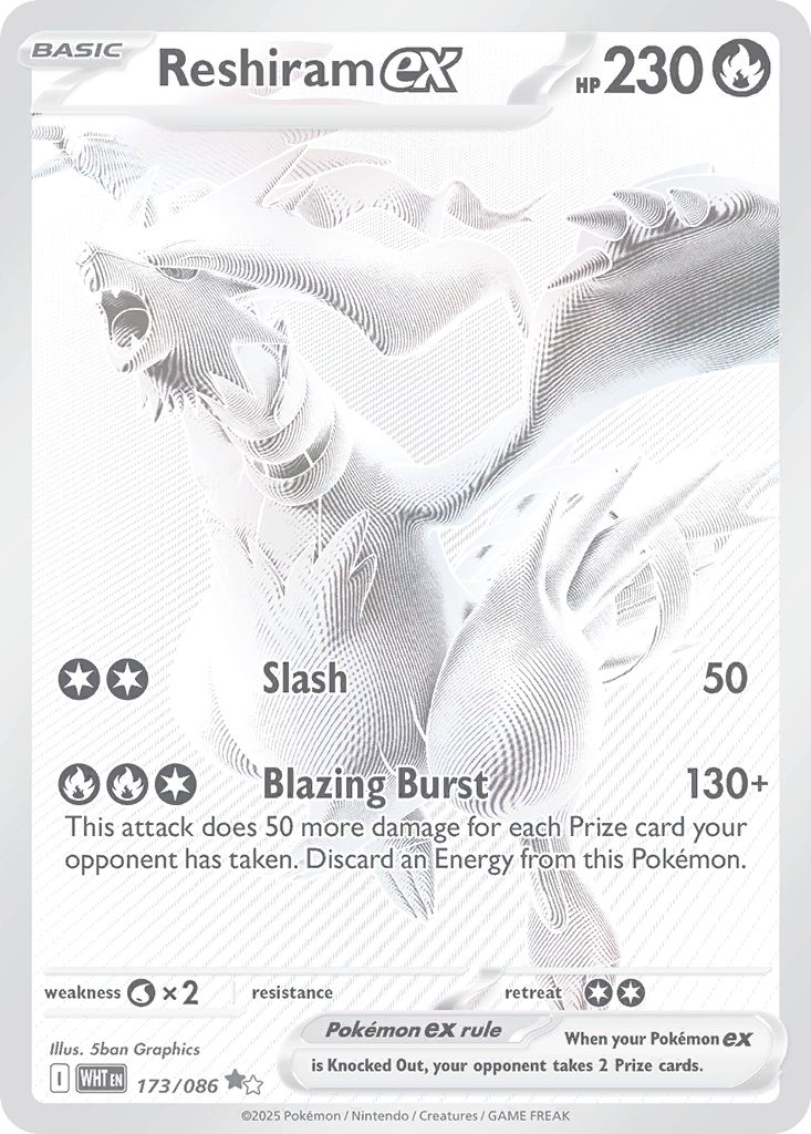 173/86 [WHT] Reshiram ex - Black White Rare