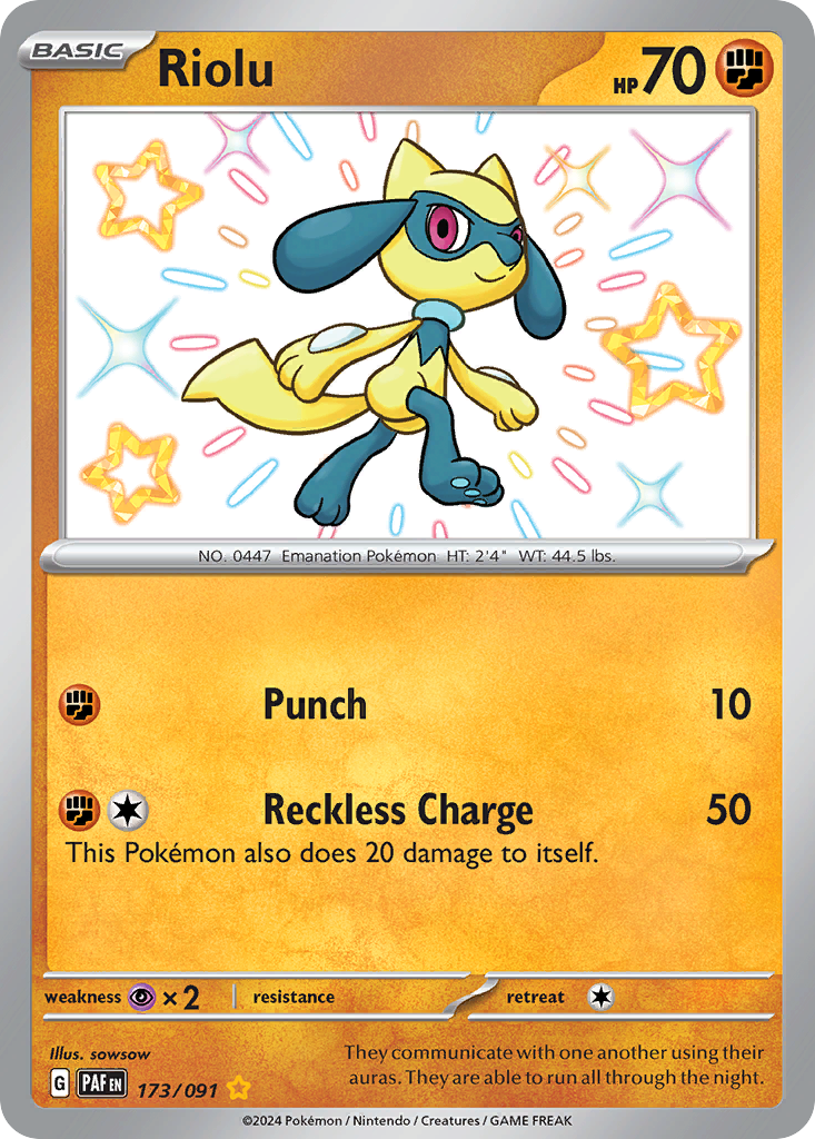 173/91 [SV4PT5] Riolu - Shiny Rare