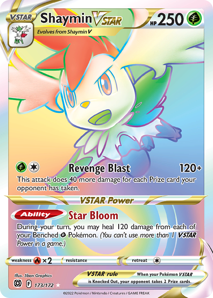 173/172 [BRS] Shaymin VSTAR - Rare Rainbow