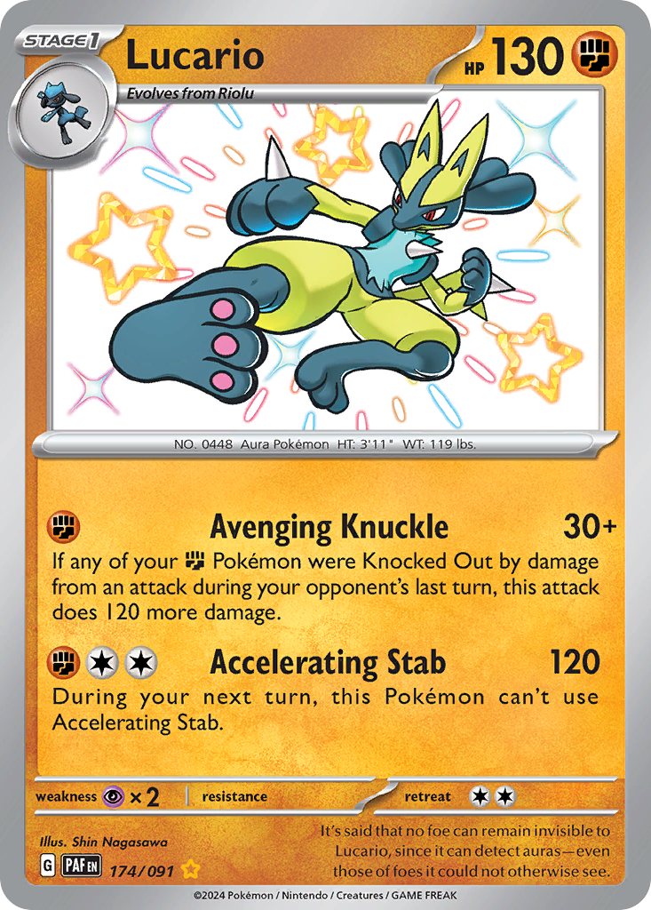 174/91 [SV4PT5] Lucario - Shiny Rare