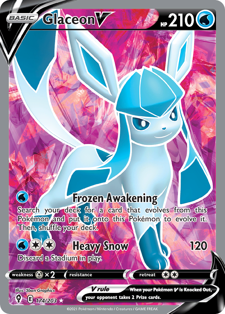 174/203 [EVS] Glaceon V - Rare Ultra