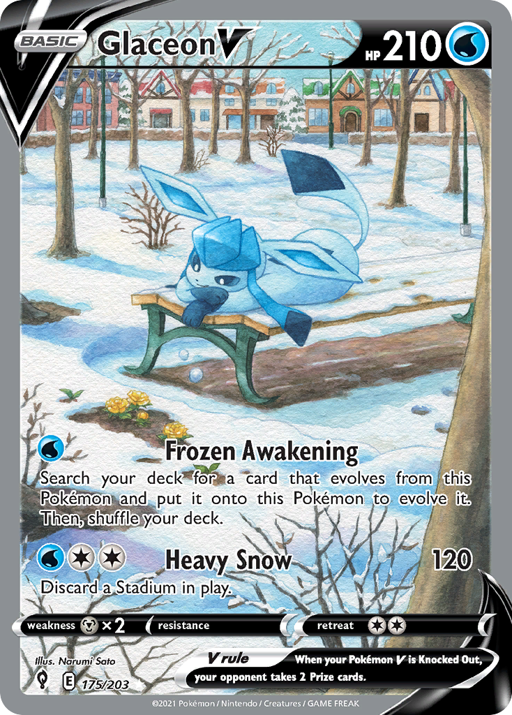 175/203 [EVS] Glaceon V - Rare Ultra