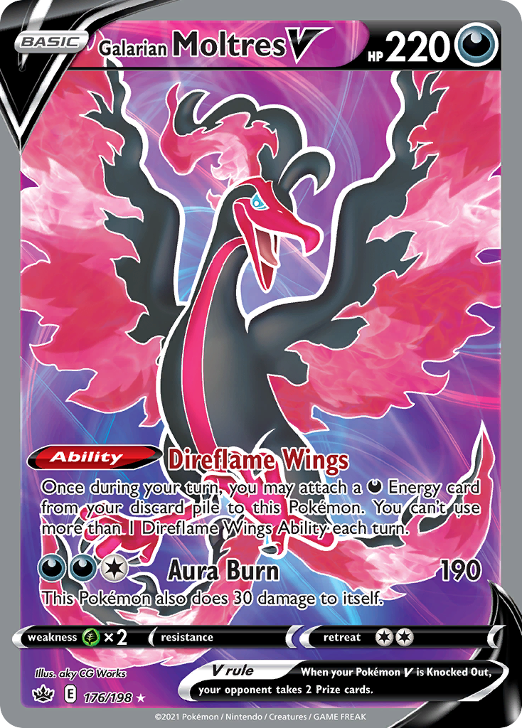 176/198 [CRE] Galarian Moltres V - Rare Ultra